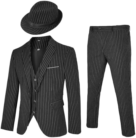 1920s 1930s Mens 3 Piece Pin Stripe Suit Vintage Peaky Blinders